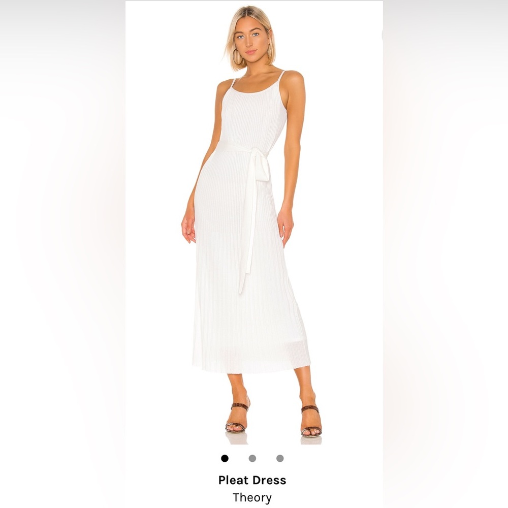 Theory Pleat White Dress / size S / NWT